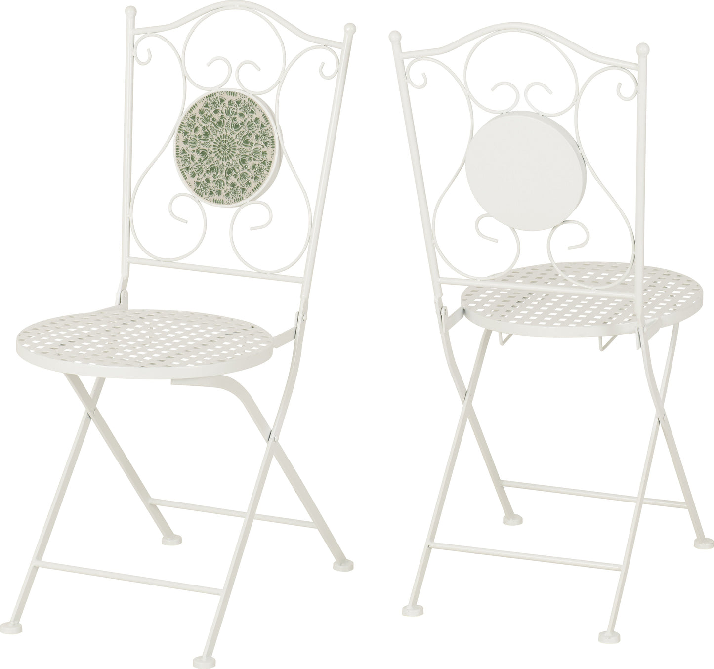 2-Seater White Garden Set