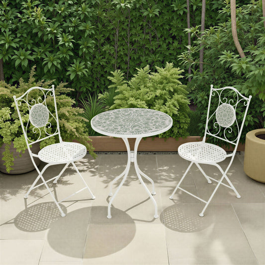 2-Seater White Garden Set