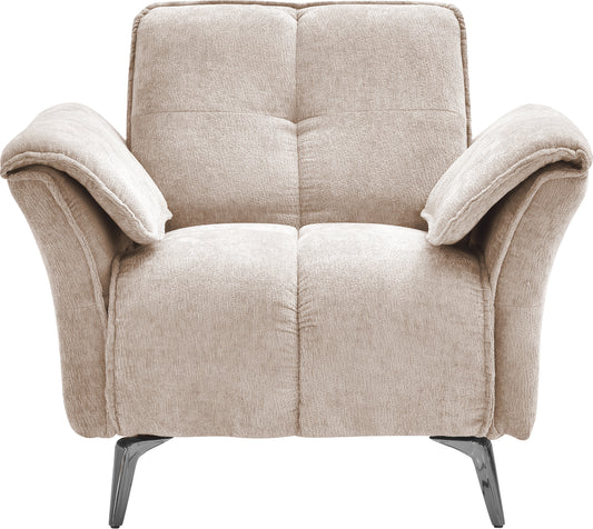 AMALFI 1 SEATER CHAIR - CHAMPAGNE FABRIC