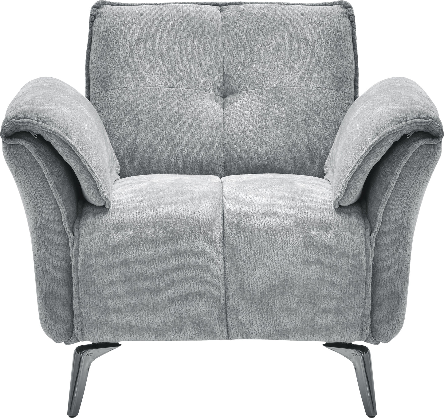 AMALFI 1 SEATER CHAIR - GREY FABRIC