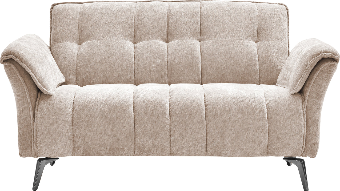 AMALFI 2 SEATER SOFA - CHAMPAGNE FABRIC