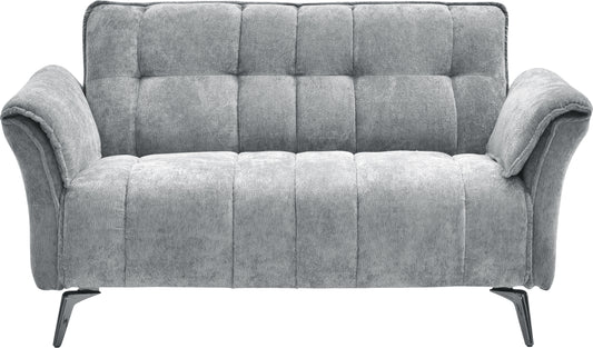 AMALFI 2 SEATER SOFA - GREY FABRIC