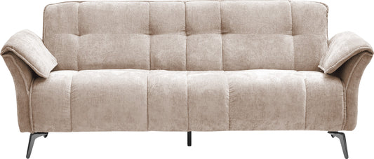 AMALFI 3 SEATER SOFA - CHAMPAGNE FABRIC