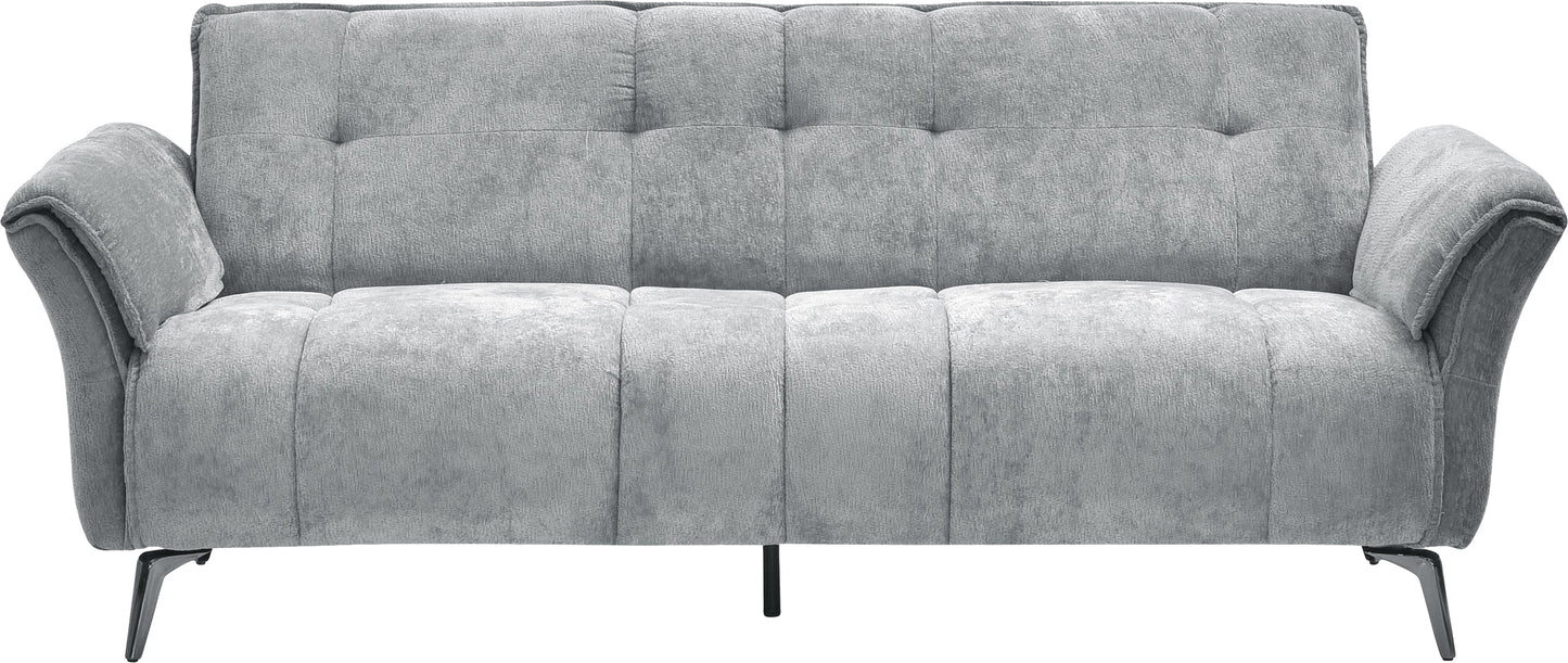 AMALFI 3 SEATER SOFA - GREY FABRIC