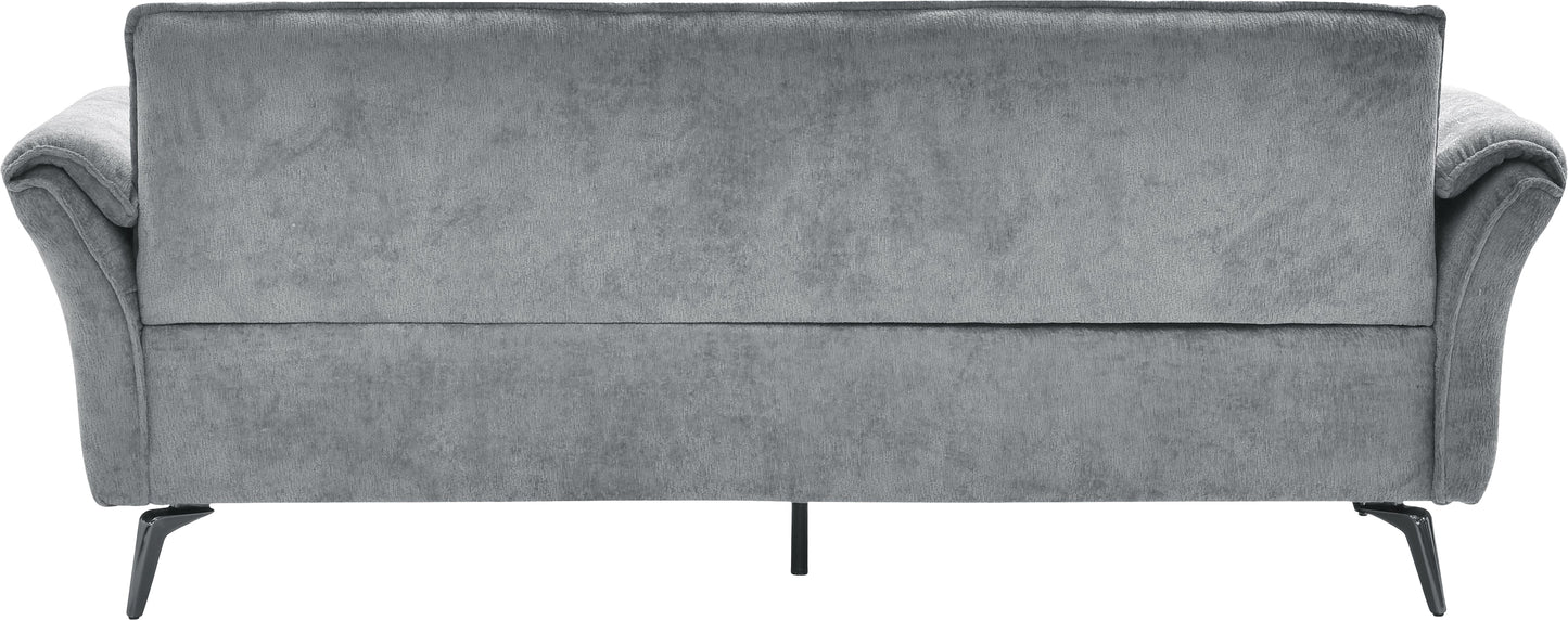 AMALFI 3 SEATER SOFA - GREY FABRIC