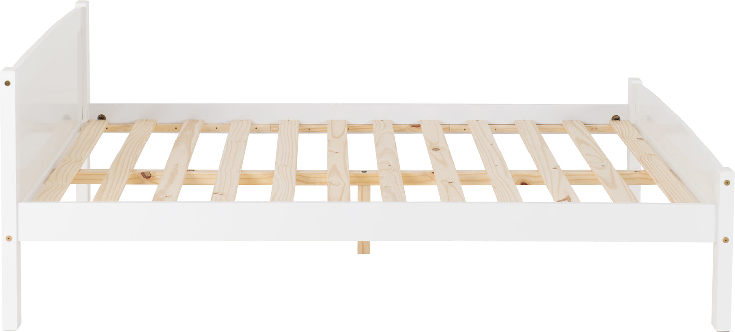 AMBER 4'6" BED - WHITE