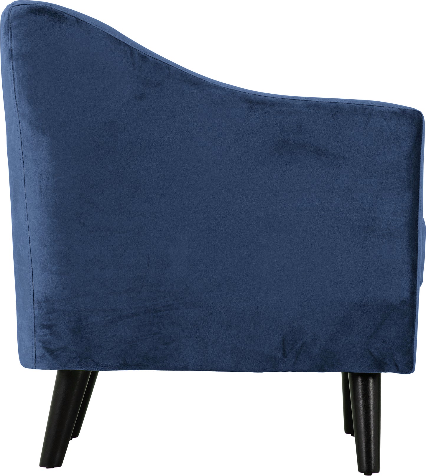 ASHLEY 1 SEATER SOFA - BLUE VELVET FABRIC