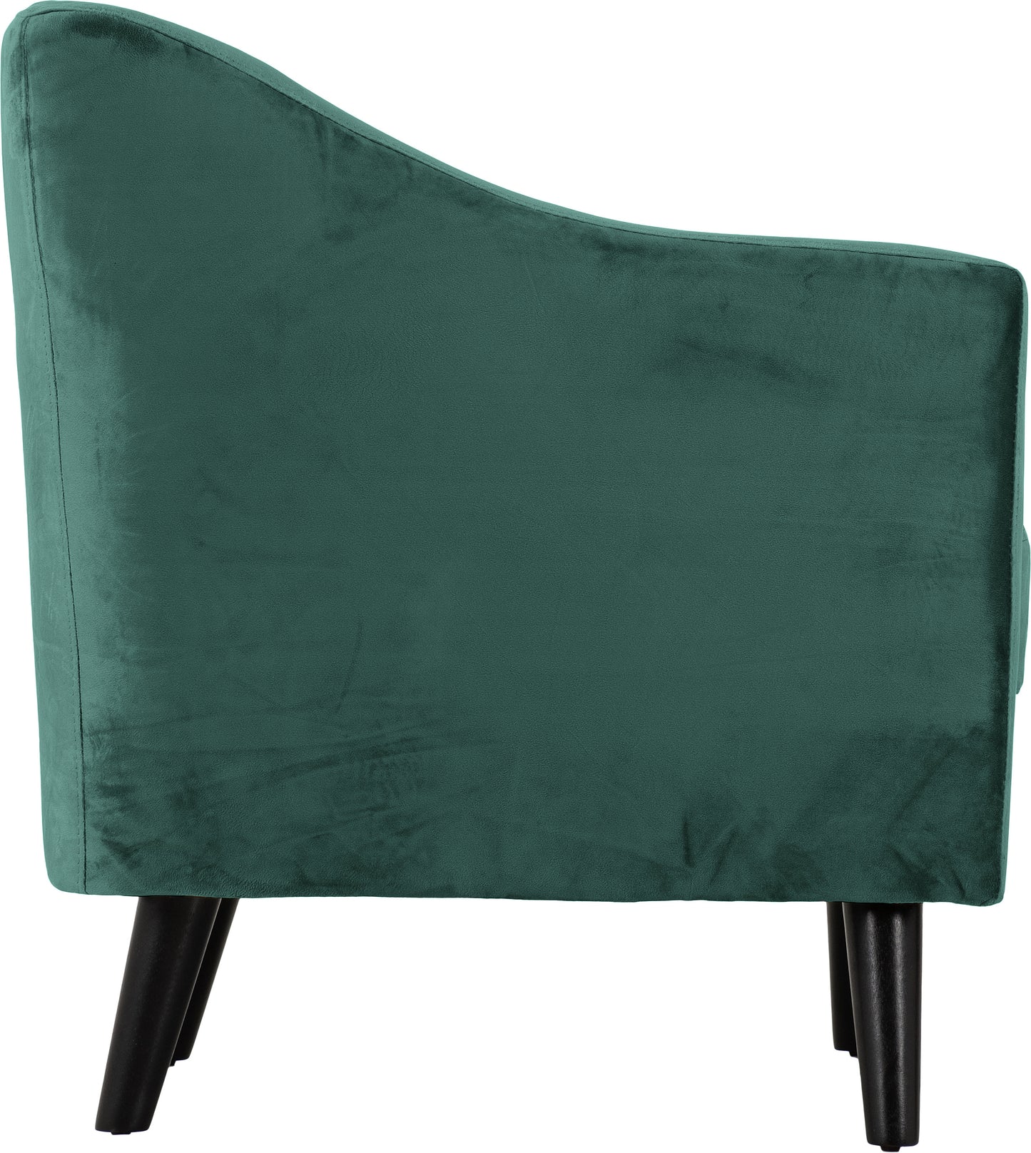 ASHLEY 1 SEATER SOFA - GREEN VELVET FABRIC