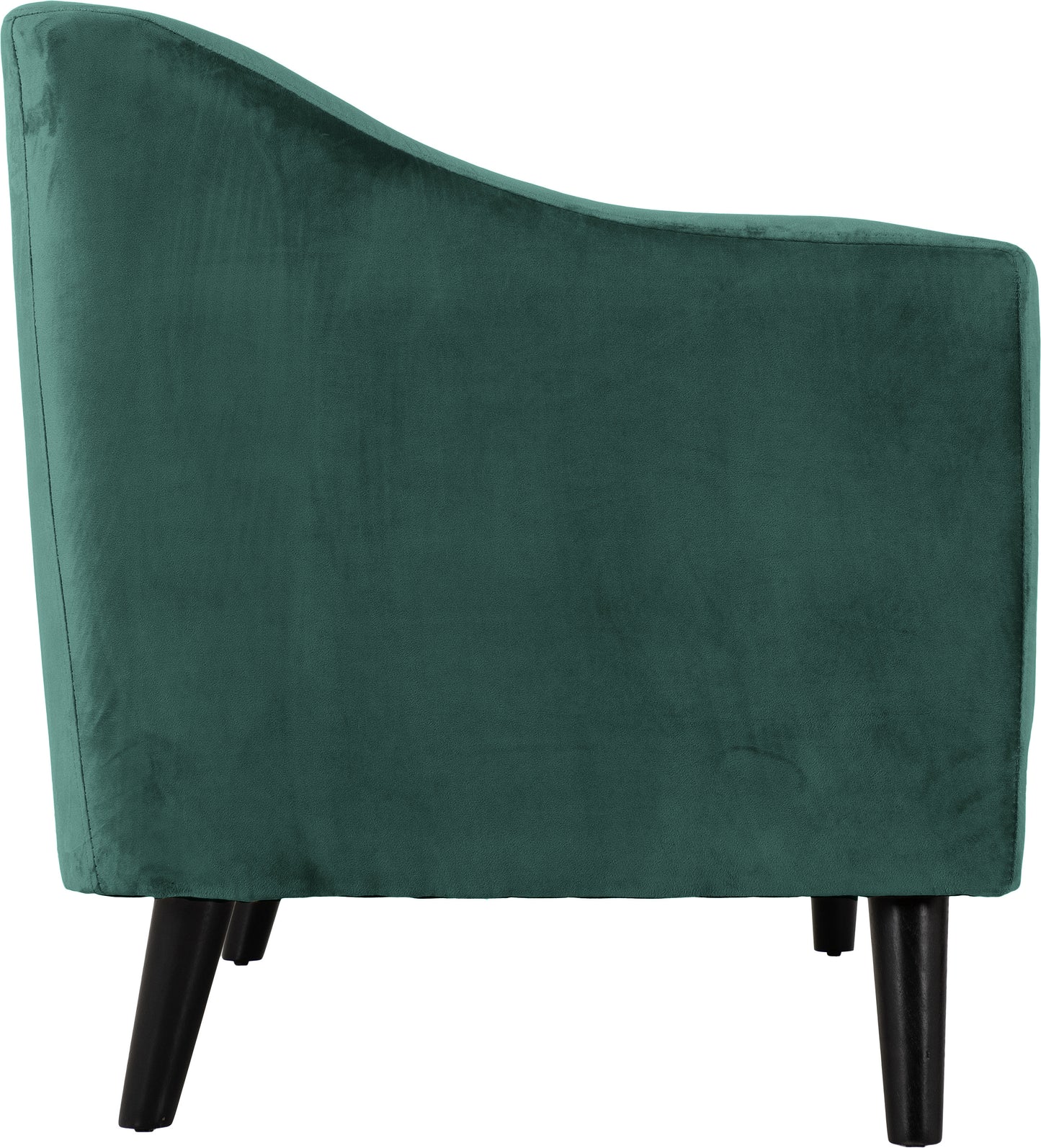 ASHLEY 2 SEATER SOFA - GREEN VELVET FABRIC