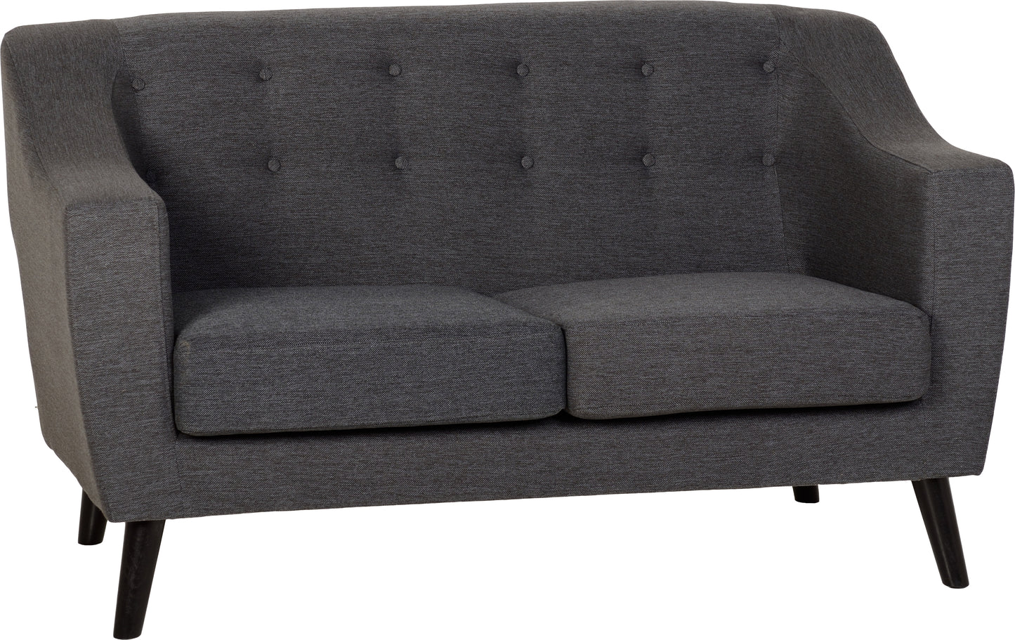 ASHLEY 2 SEATER SOFA - DARK GREY FABRIC