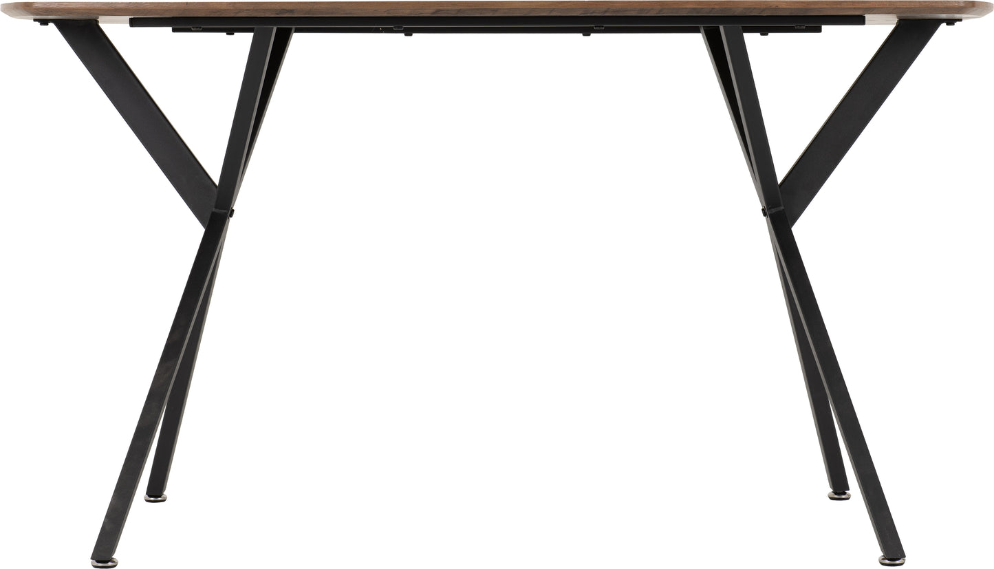 ATHENS RECTANGULAR DINING TABLE - MEDIUM OAK EFFECT/BLACK