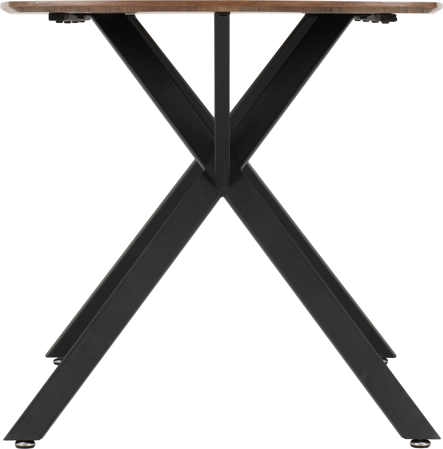 ATHENS RECTANGULAR DINING TABLE - MEDIUM OAK EFFECT/BLACK