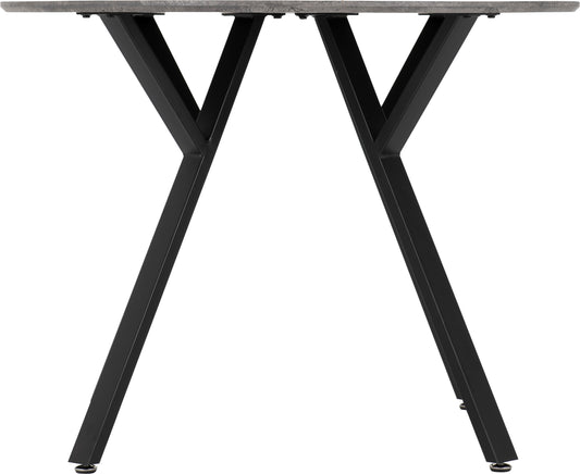 ATHENS ROUND DINING TABLE - CONCRETE EFFECT/BLACK