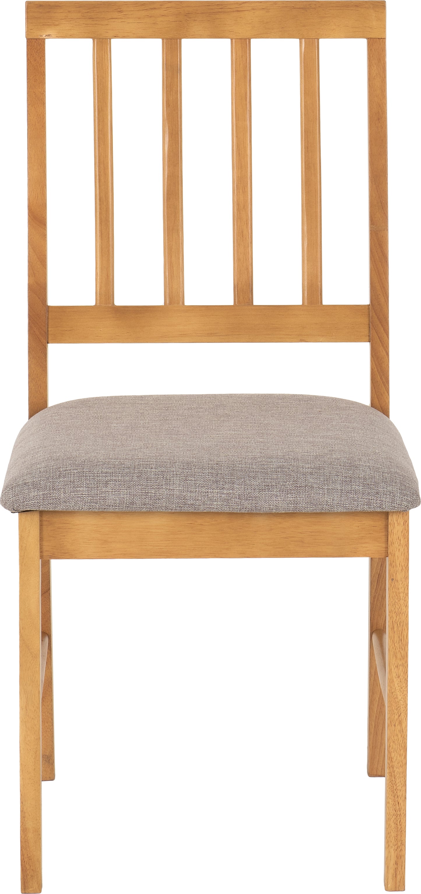 AUSTIN DINING CHAIR (X2 PER BOX) - OAK EFFECT/GREY FABRIC