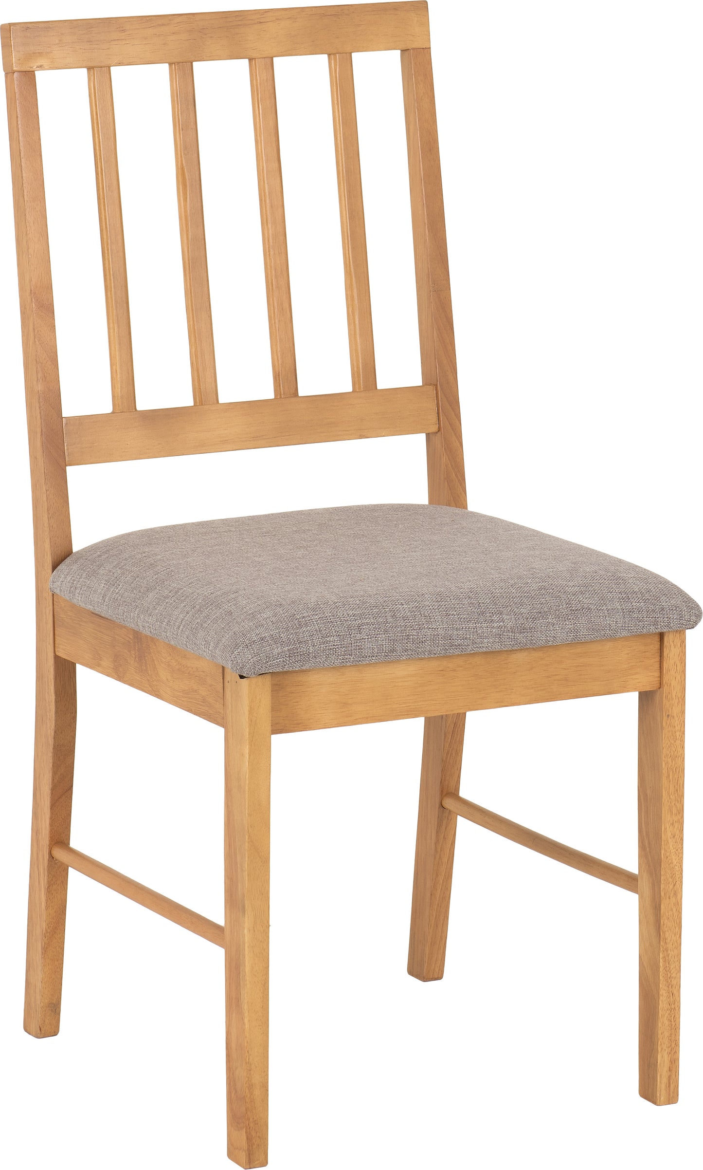 AUSTIN DINING CHAIR (X2 PER BOX) - OAK EFFECT/GREY FABRIC