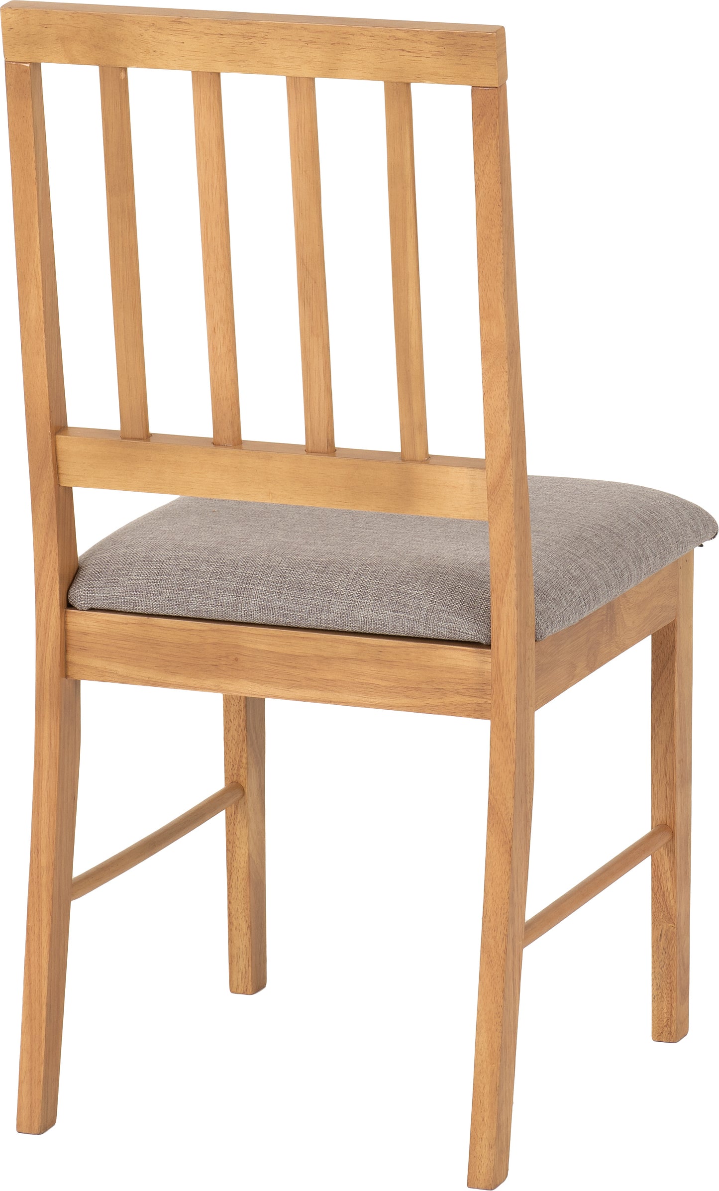 AUSTIN DINING CHAIR (X2 PER BOX) - OAK EFFECT/GREY FABRIC