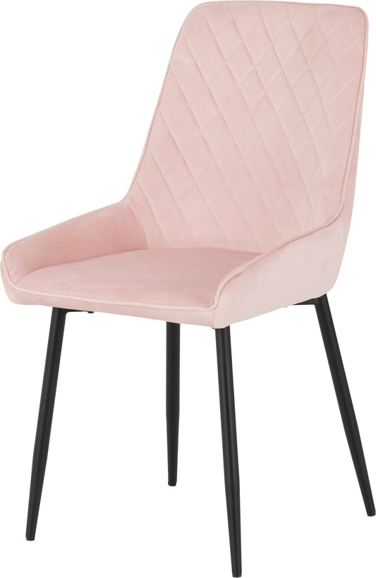 AVERY CHAIR (BOX OF 2) - BABY PINK VELVET