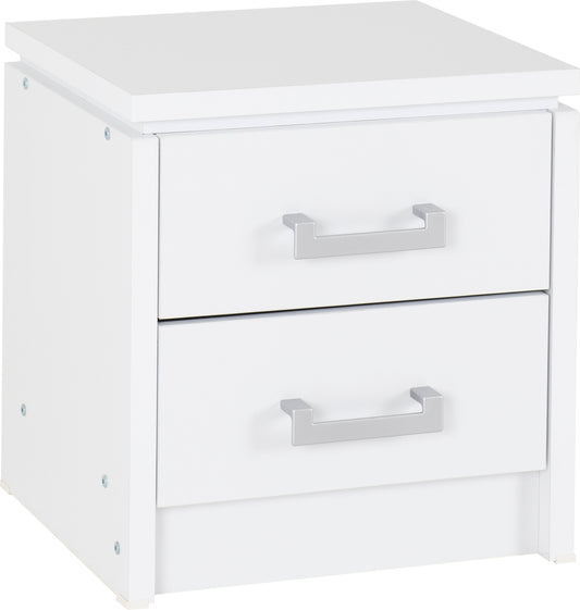 CHARLES 2 DRAWER BEDSIDE - WHITE