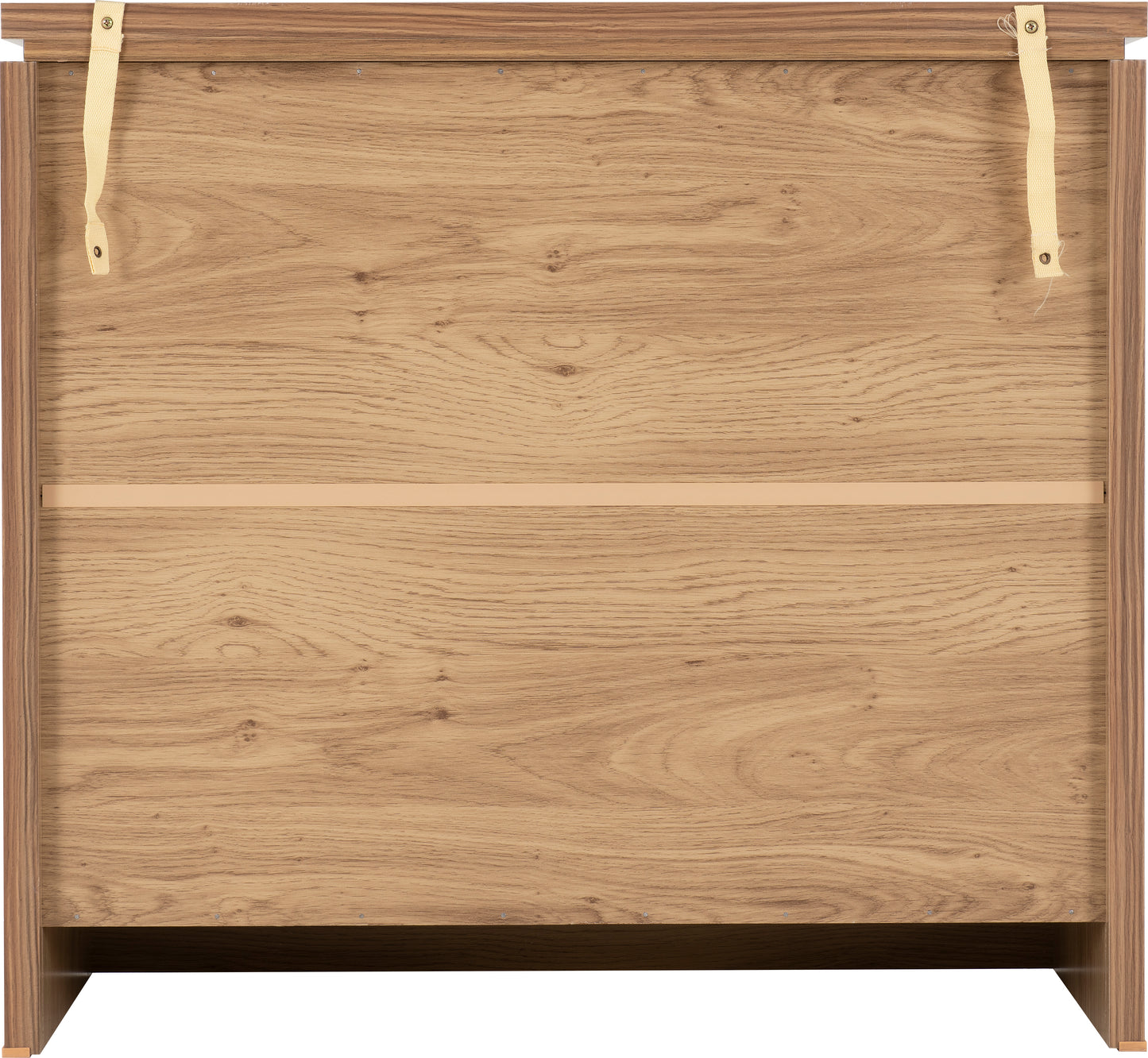 CHARLES 3 DRAWER CHEST - OAK EFFECT VENEER WITH WALNUT TRIM