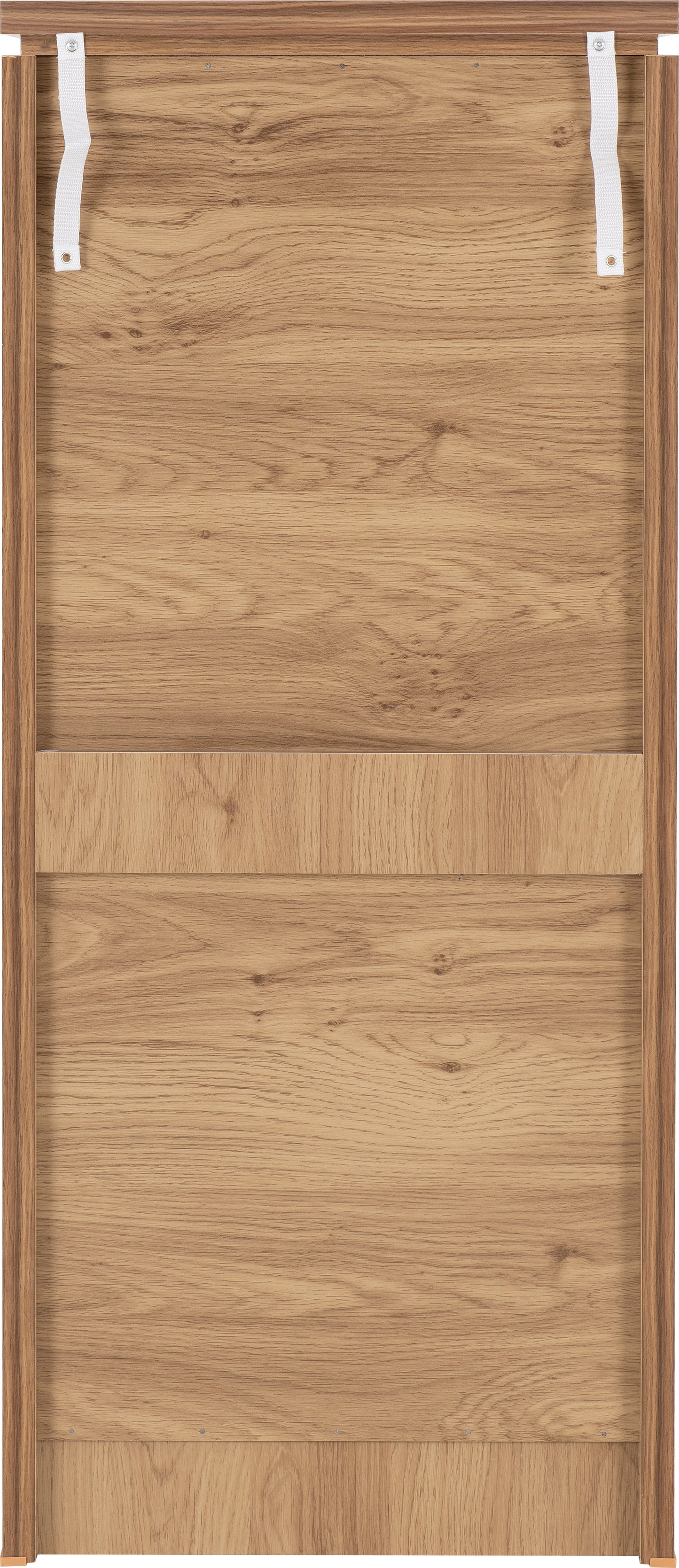 CHARLES 5 DRAWER NARROW CHEST - OAK EFFECT VENEER WITH WALNUT TRIM