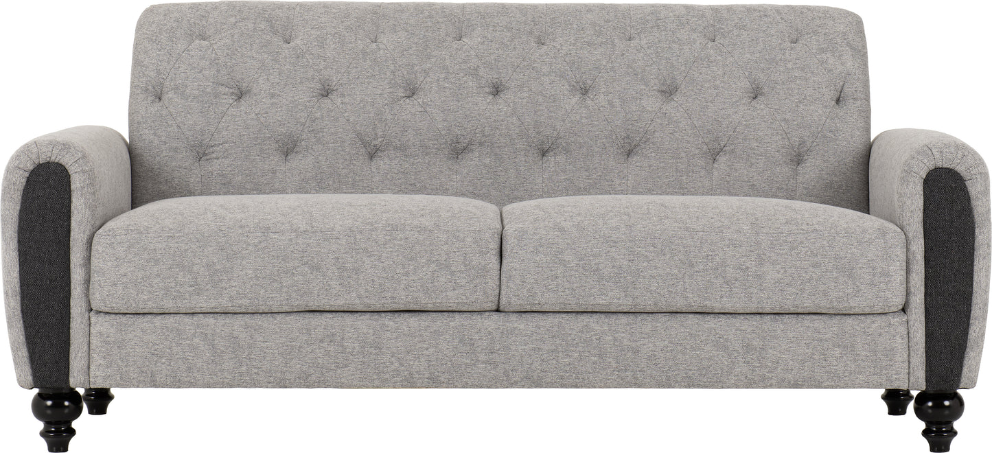 CHESTER 3+2 SUITE - LIGHT GREY FABRIC