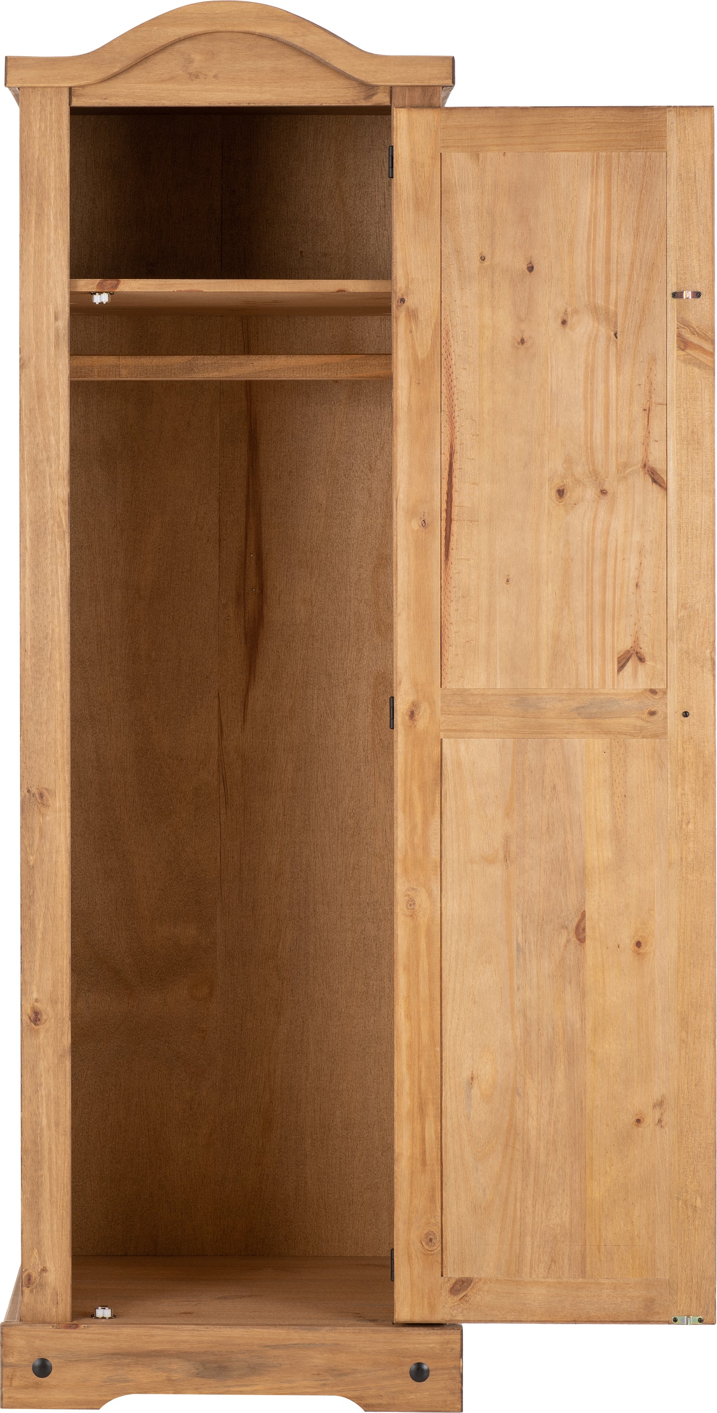 CORONA 1 DOOR WARDROBE - DISTRESSED WAXED PINE