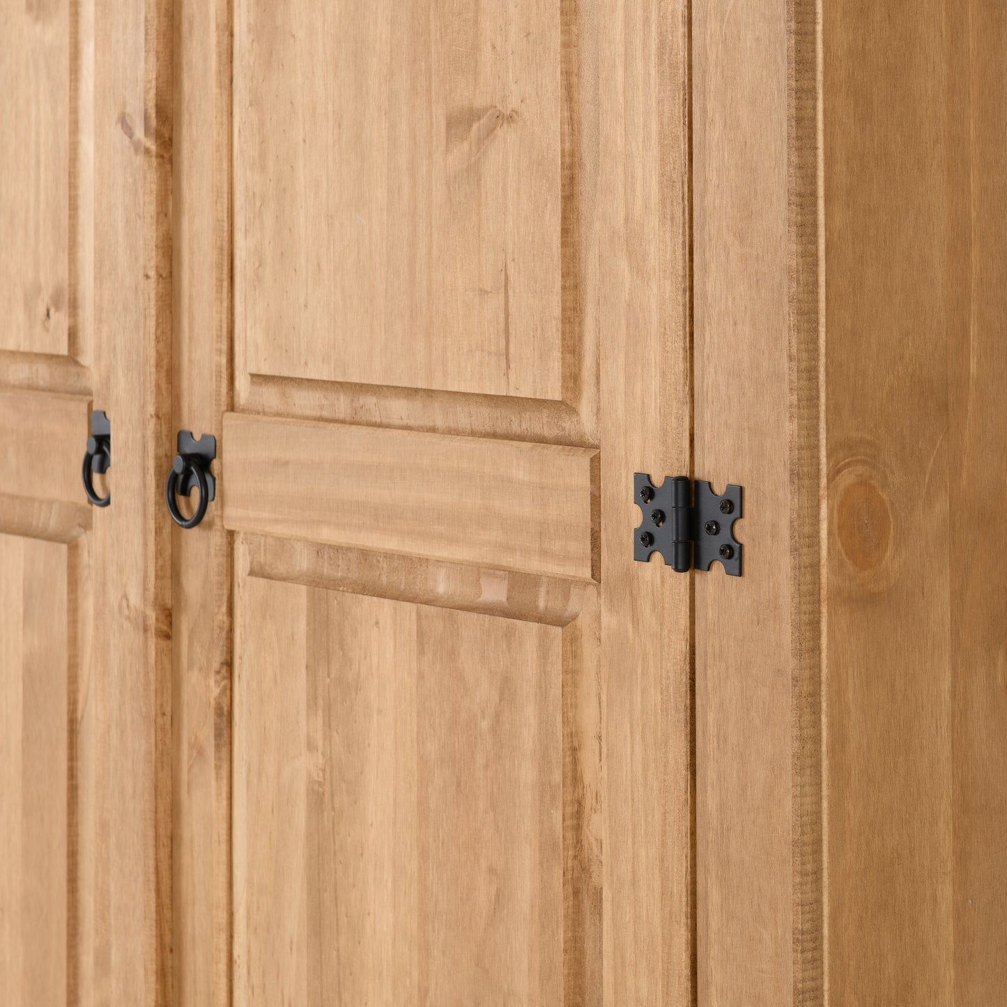 CORONA 2 DOOR WARDROBE - DISTRESSED WAXED PINE