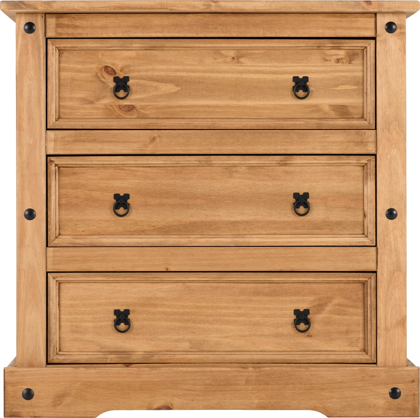 CORONA 3 DRAWER CHEST - DISTRESSED WAXED PINE