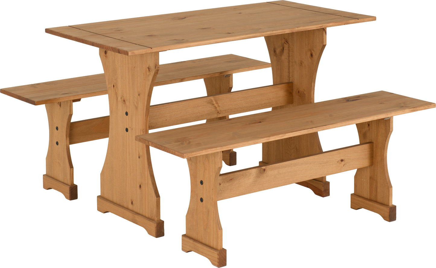 CORONA DINETTE SET - DISTRESSED WAXED PINE