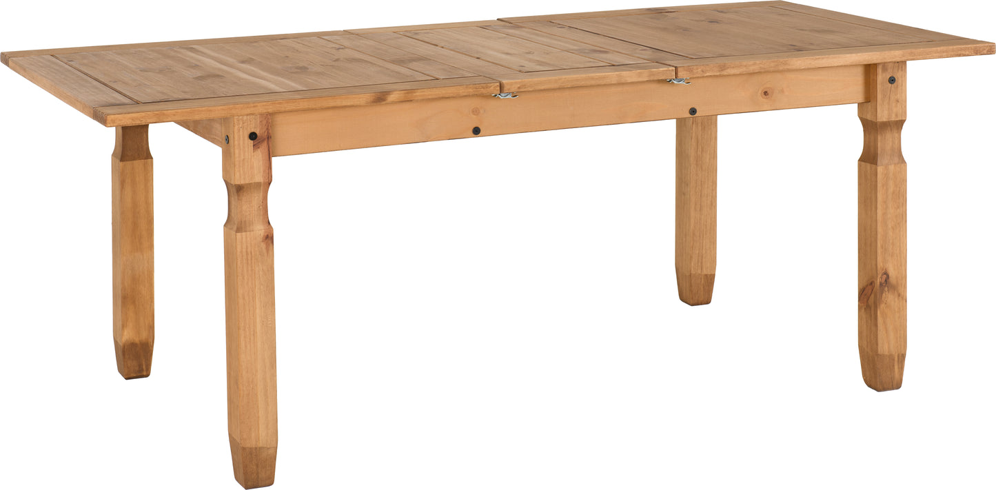 CORONA EXTENDING DINING TABLE - DISTRESSED WAXED PINE