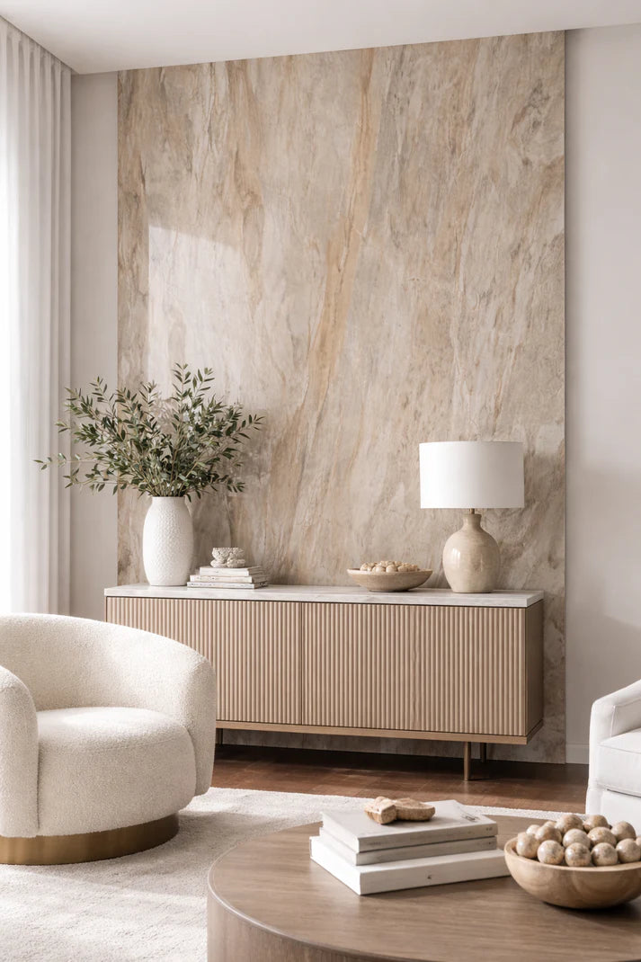 Wall Panel 07M - Cream Marble (Wall Board) Price per 1 Panel