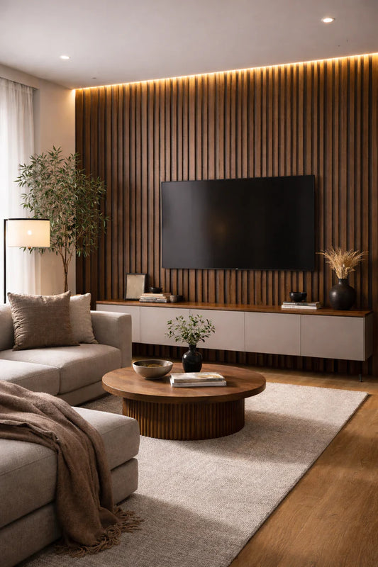 Wall Panel 04T - Walnut - Acoustic