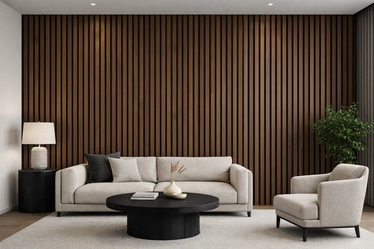 Wall Panel 61T - Walnut - PVC - Seamless