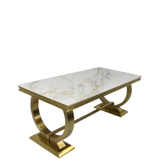 Chelsea Marble Dining Table Gold