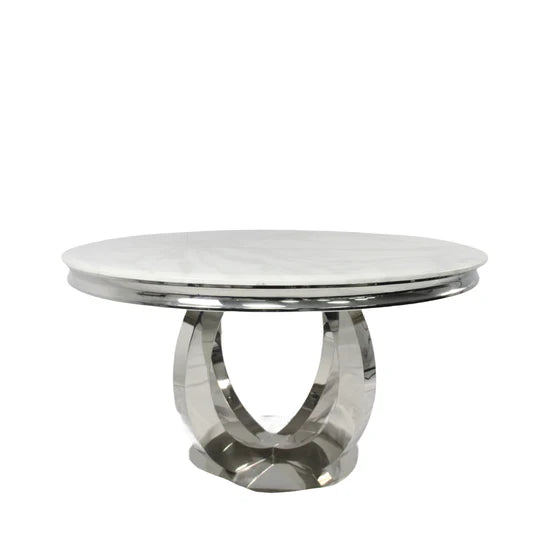 Chelsea Round Marble Dining Table Grey