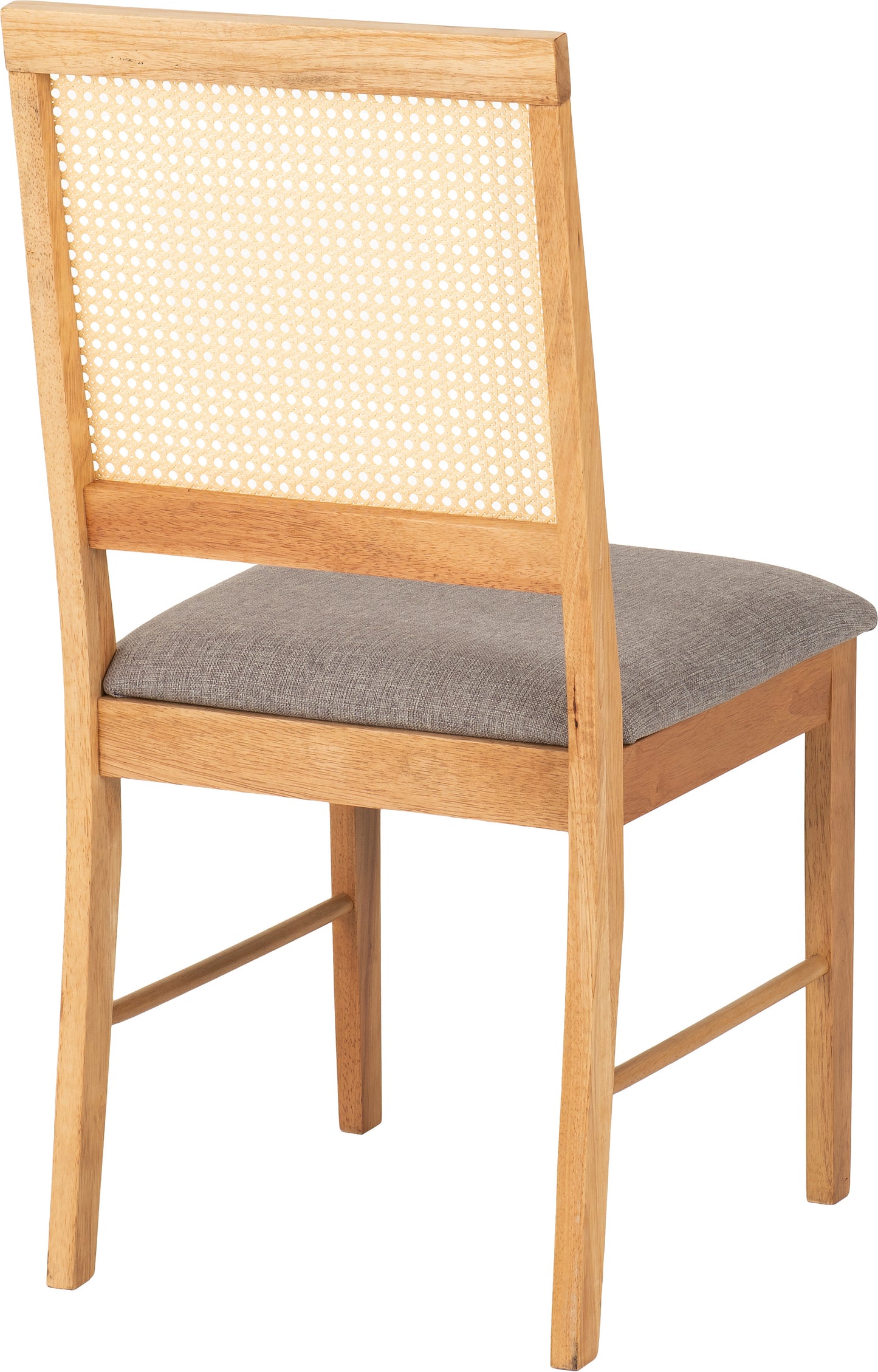 ELLIS DINING CHAIR (X2 PER BOX) - OAK EFFECT/GREY FABRIC