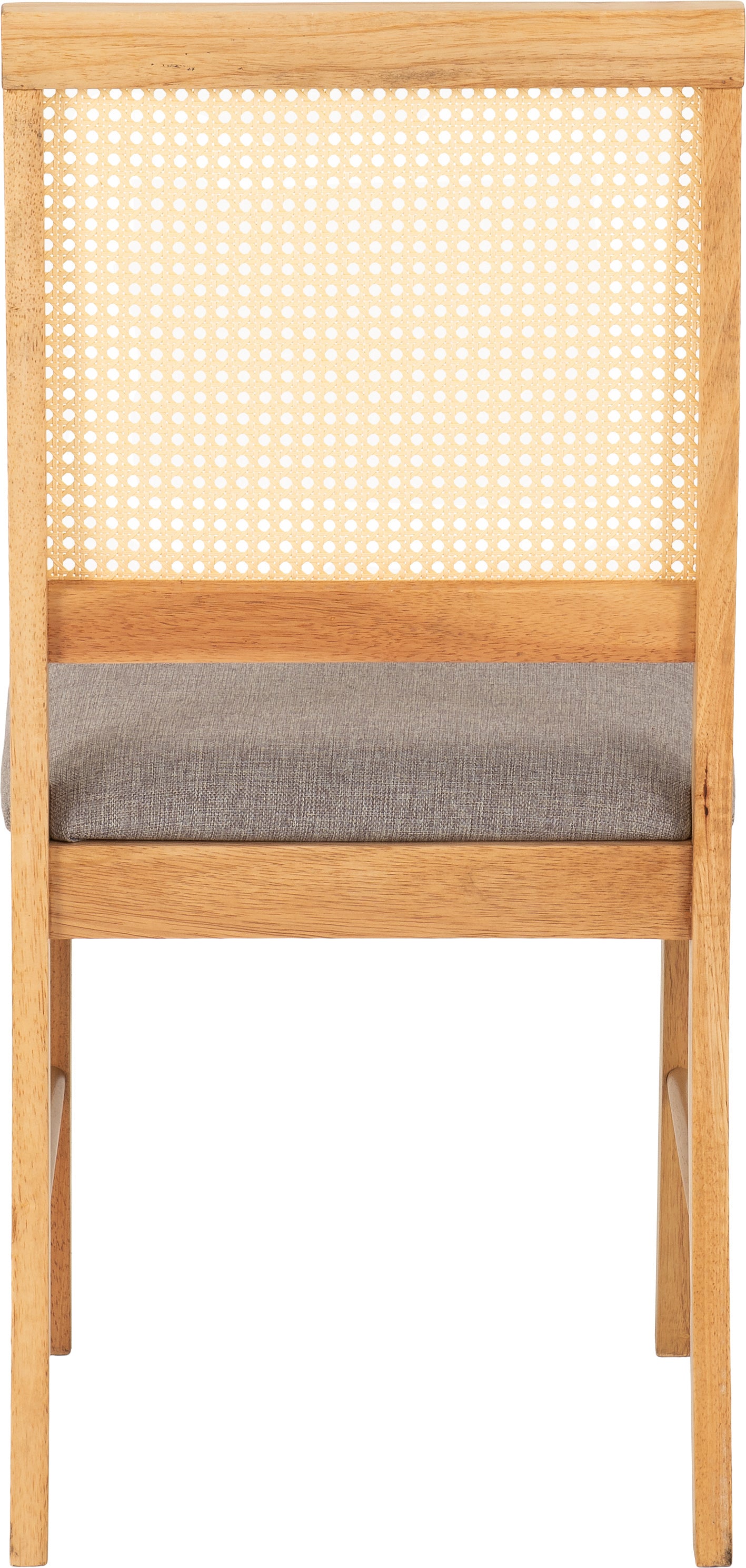 ELLIS DINING CHAIR (X2 PER BOX) - OAK EFFECT/GREY FABRIC