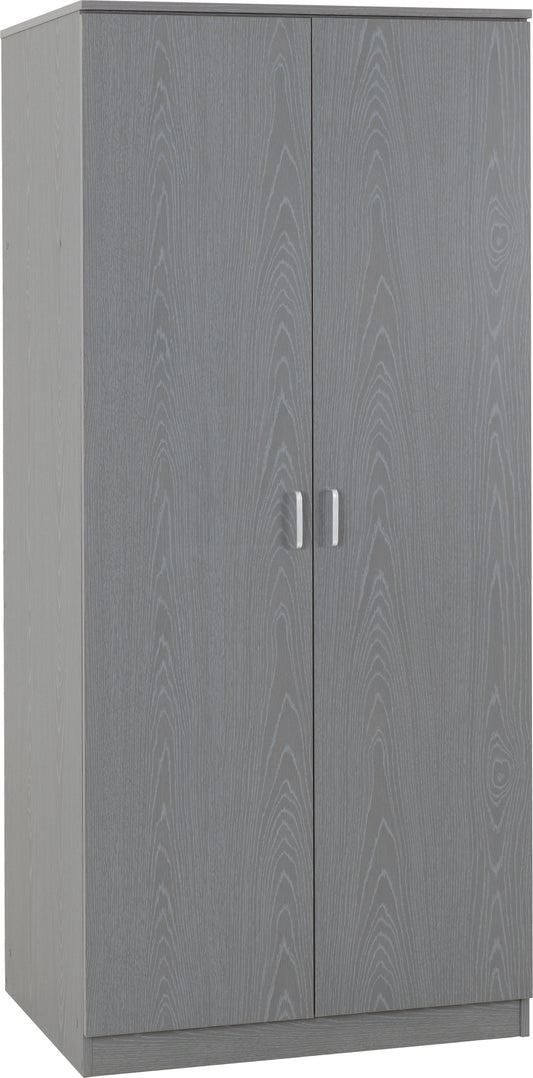 FELIX 2 DOOR WARDROBE - GREY