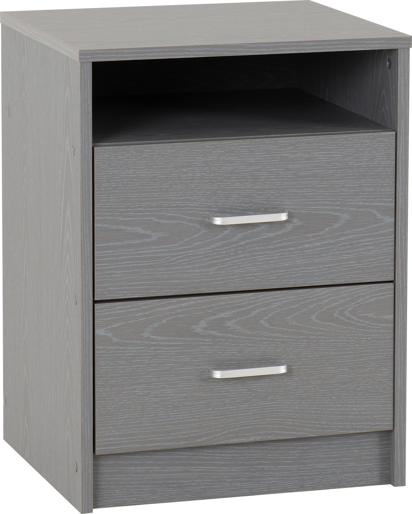 FELIX 2 DRAWER BEDSIDE - GREY