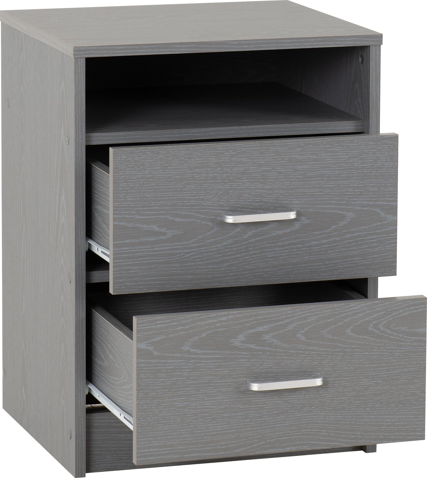 FELIX 2 DRAWER BEDSIDE - GREY