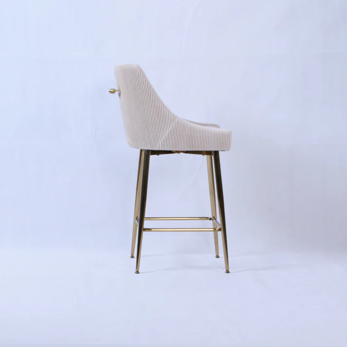 G-Milan Ivory Stool (Gold Legs)