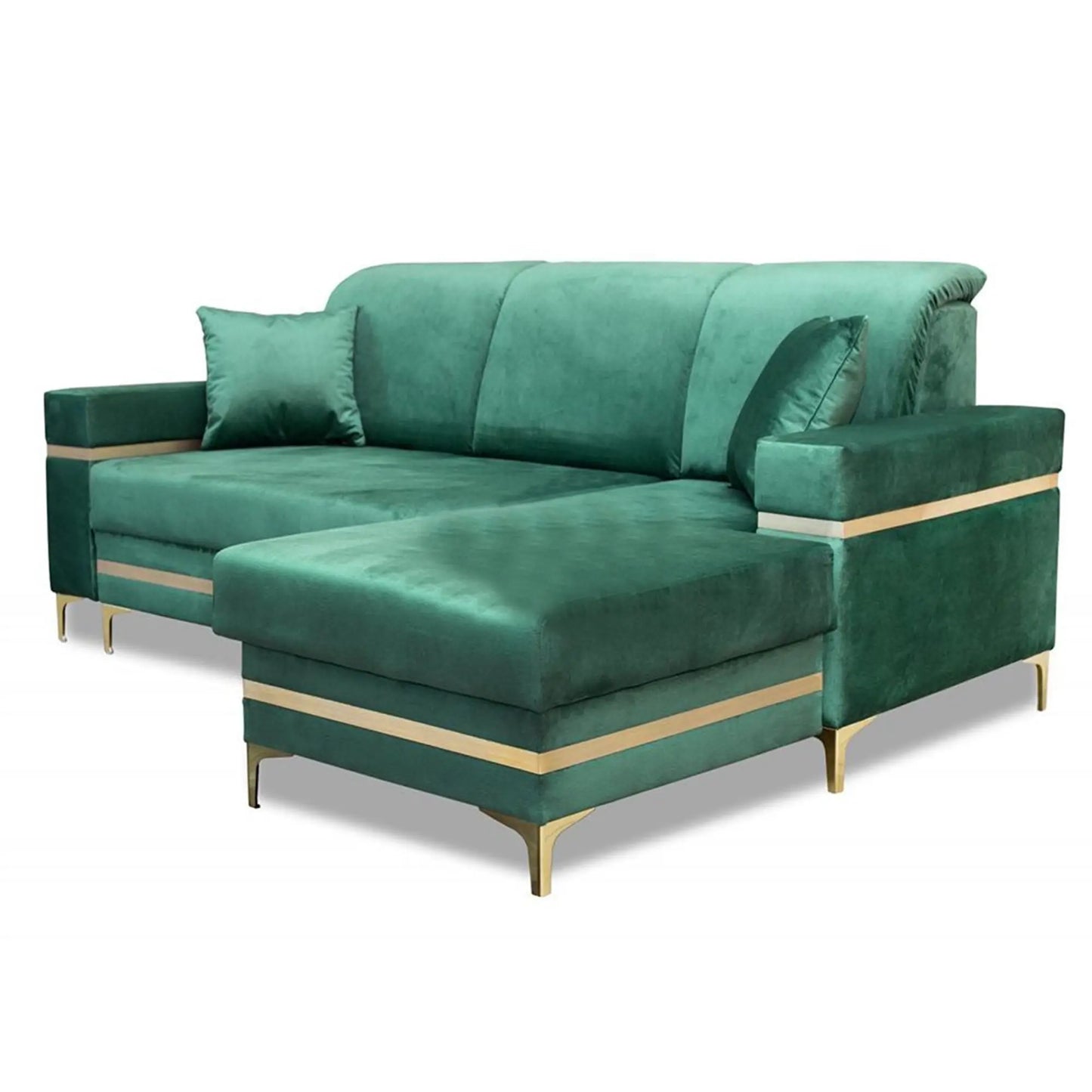 Florence Corner Sofa Bed Green