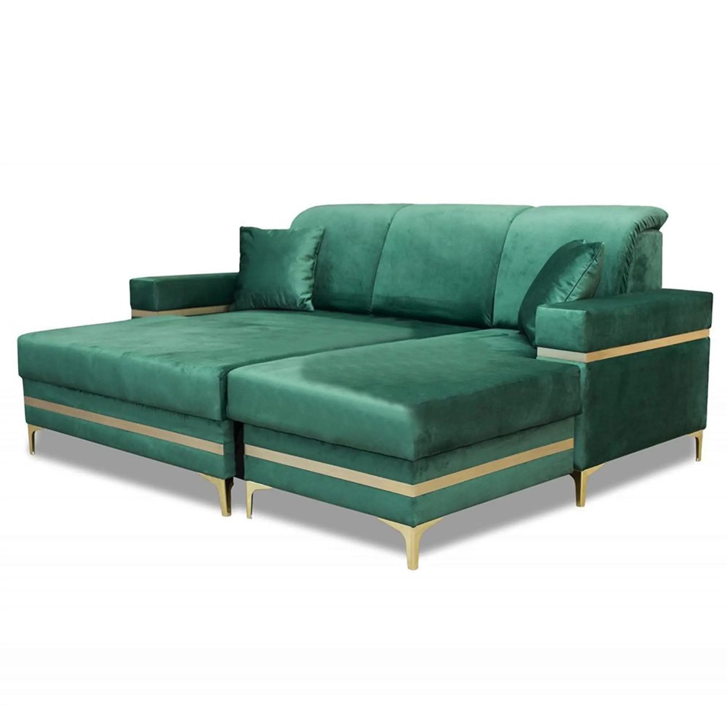 Florence Corner Sofa Bed Green