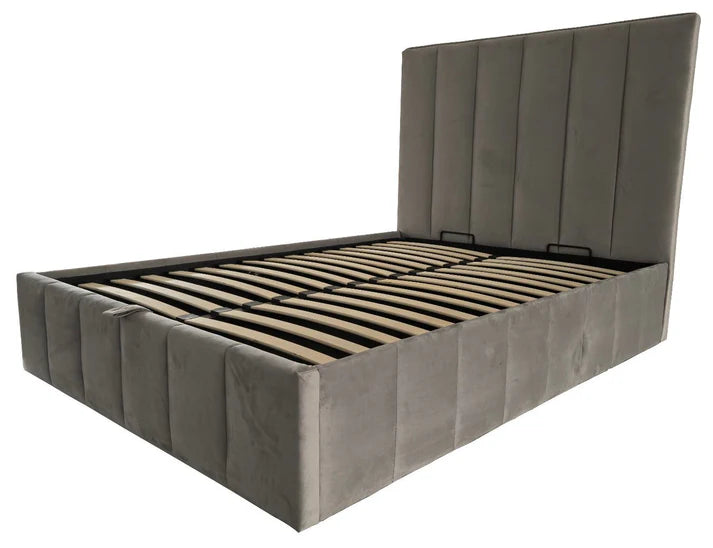 Siena (Gas Lift) Ottoman Bed Grey Velvet