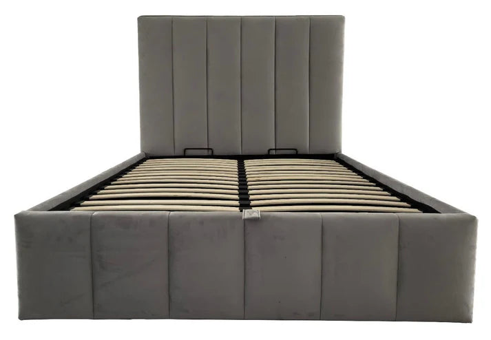 Siena (Gas Lift) Ottoman Bed Grey Velvet