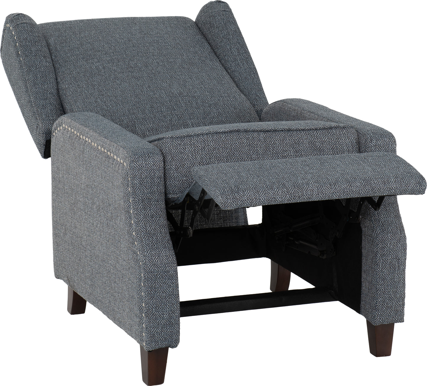 KENSINGTON RECLINER CHAIR - BLUE FABRIC