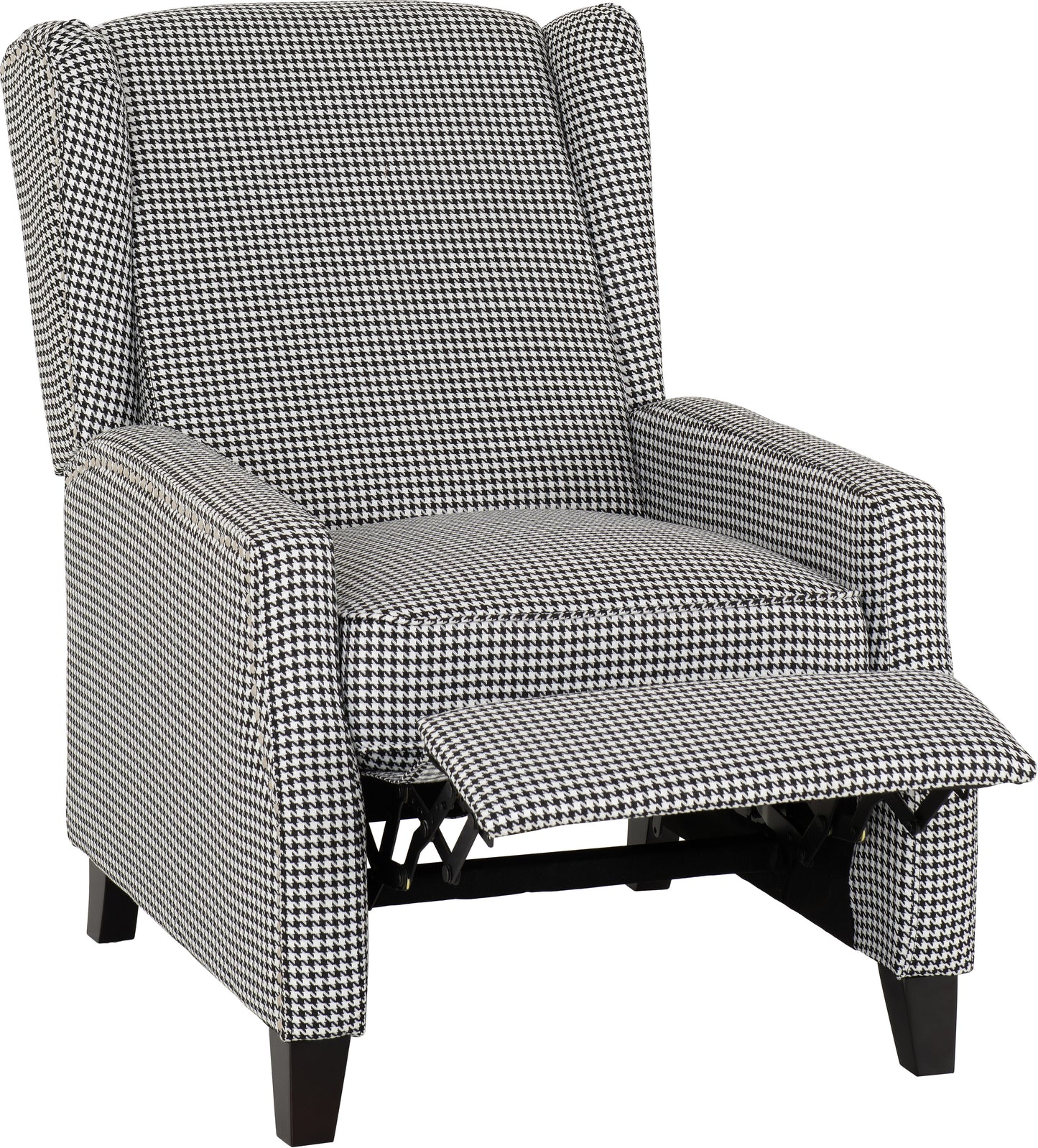 KENSINGTON RECLINER CHAIR  - DOGTOOTH FABRIC