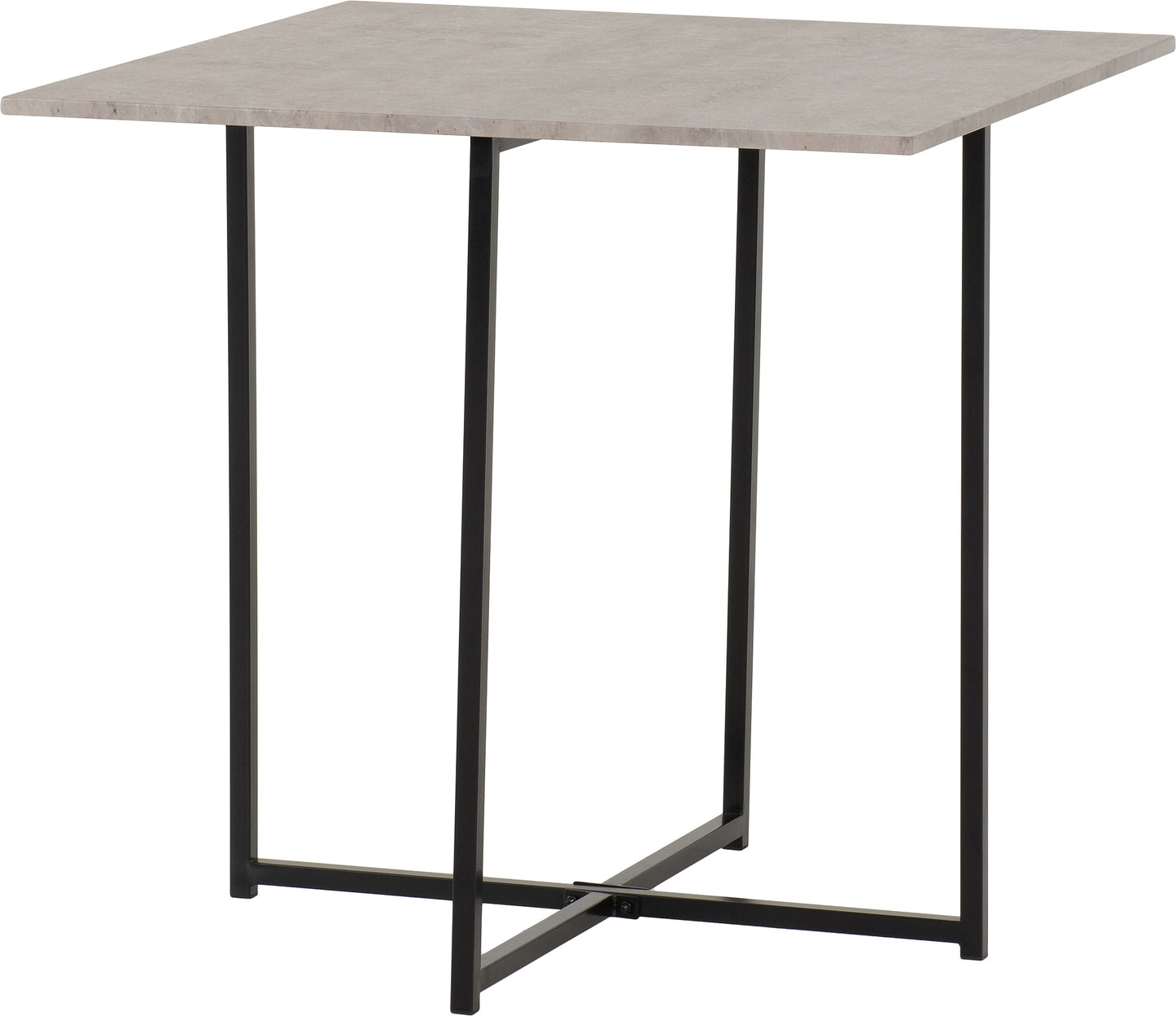 KENT 1+4 STOWAWAY DINING SET - STONE EFFECT/BLACK