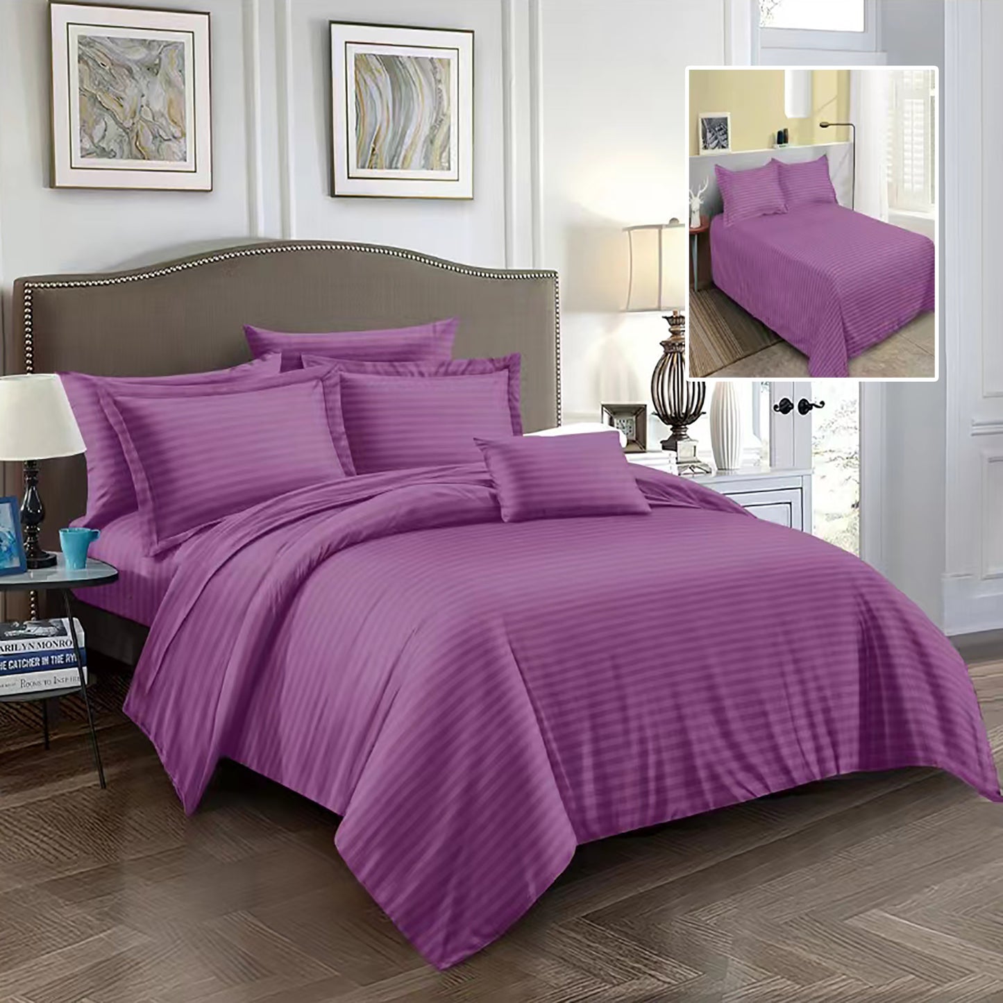 6 Piece Bed Linen Set Poli-Cotton