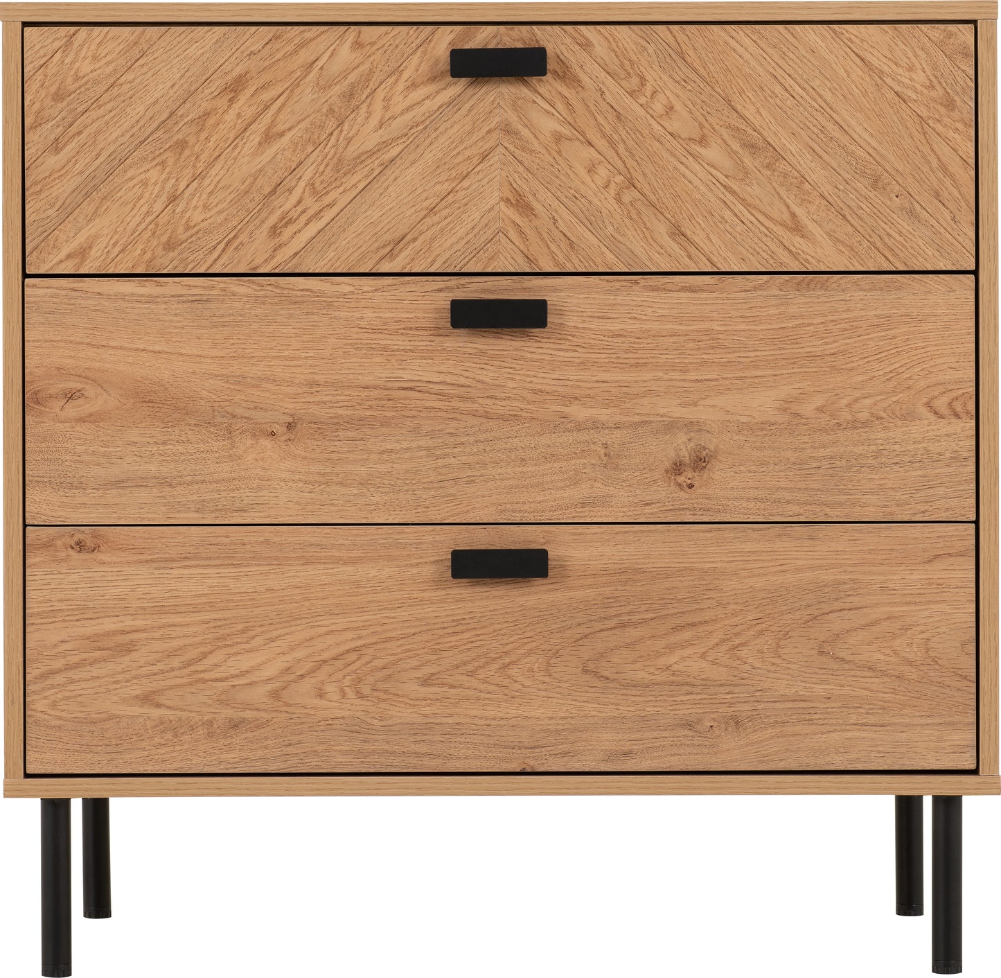 LEON 3 DRAWER CHEST - MEDIUM OAK EFFECT